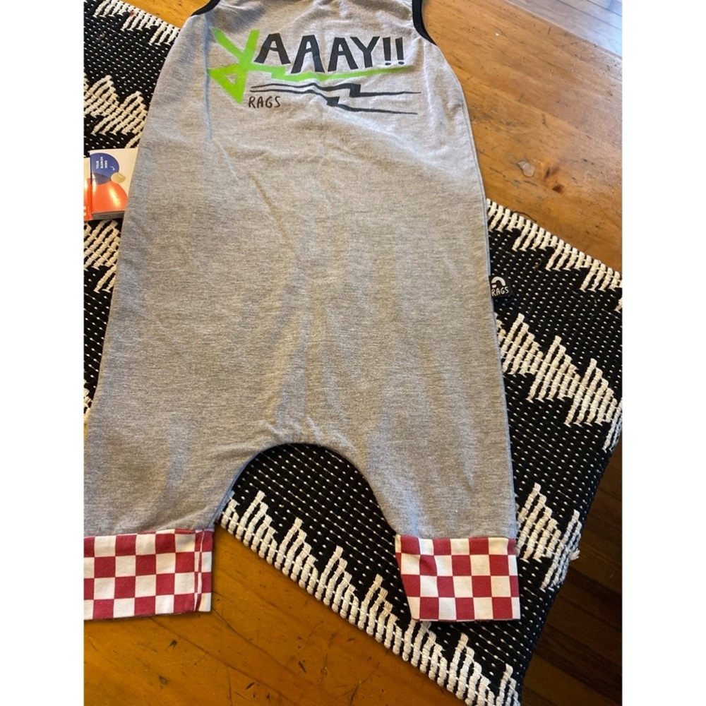 Checkerboard 2T rags to raches romper